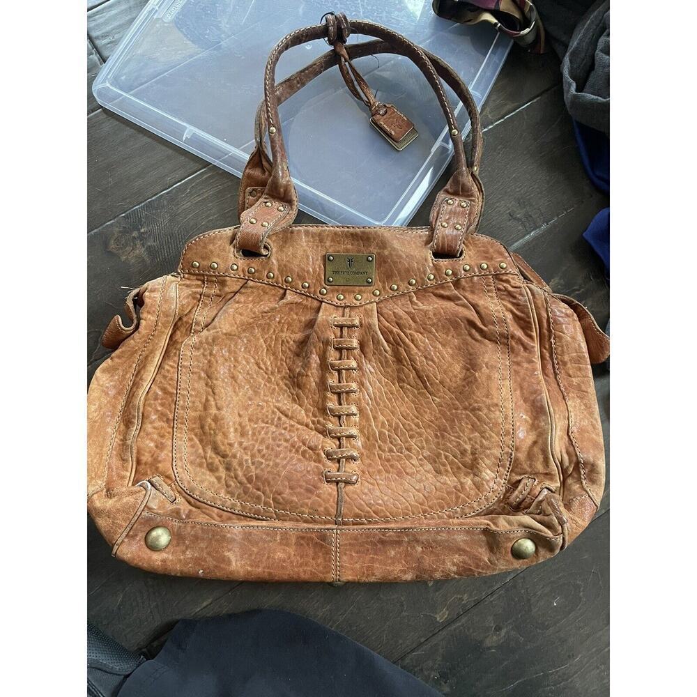 frye leather cognac purse